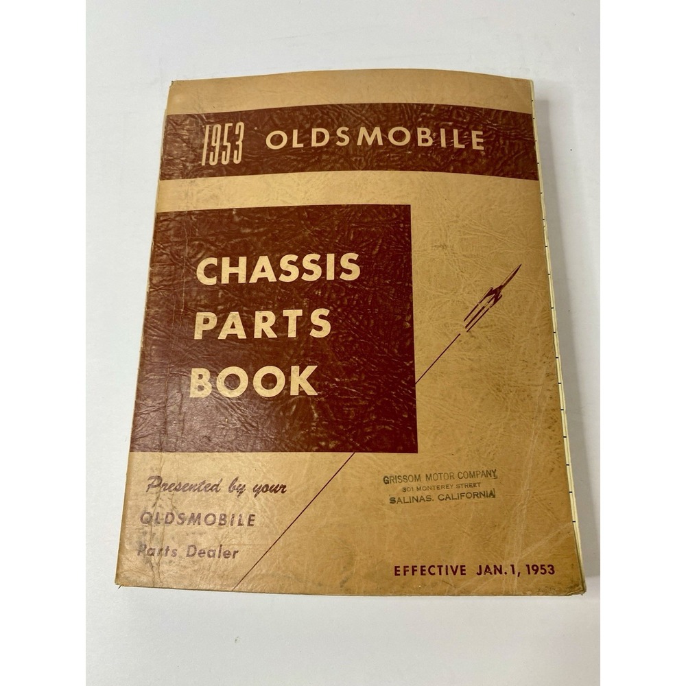 1953 Oldsmobile Chassis Parts Book Catalog Master List General Motors